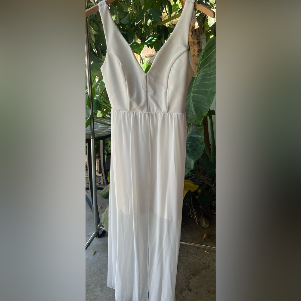 J for Justify Strapless White Dress